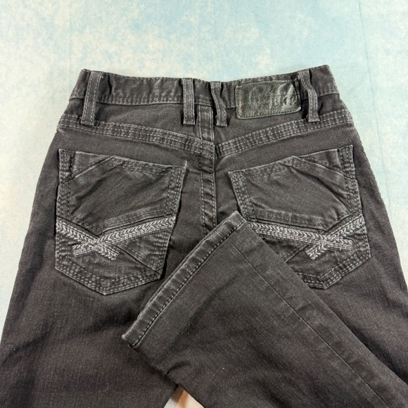 BKE Other - BKE‎ Aiden Bootleg Jeans Boys 25S Black Excellent Stretch Denim Embroidered